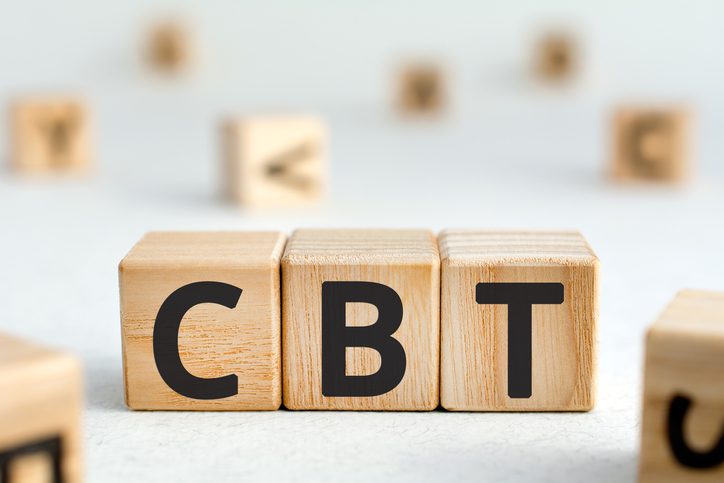 CBT - acronym from wooden blocks with letters